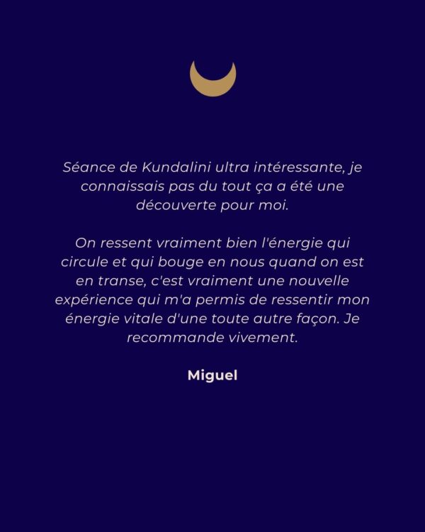 témoignage client Kundalini Activation